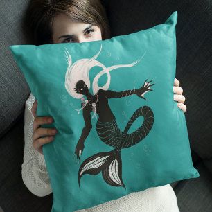 Gothic Mermaid Dark Fantasy Sea Creature Kissen