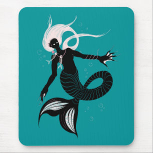 Gothic Mermaid Dark Fantasy Sea Creature Mousepad