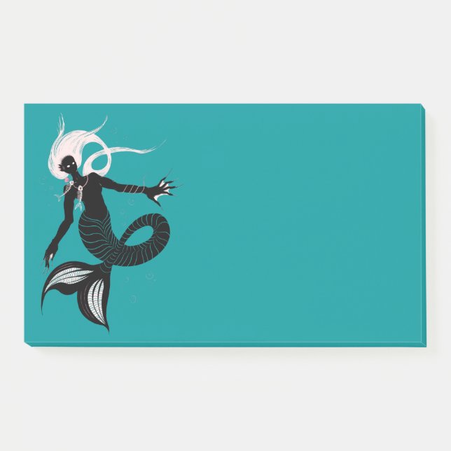 Gothic Mermaid Dark Fantasy Sea Creature Post-it Klebezettel (Vorderseite)