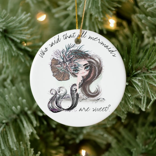 Gothic Mermaid | Nicht alle Meerjungfrauen sind sü Keramik Ornament (Baum)