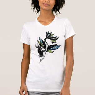 Gothic Mermaid Schöner Blauer grüner Ink Gezeichne T-Shirt