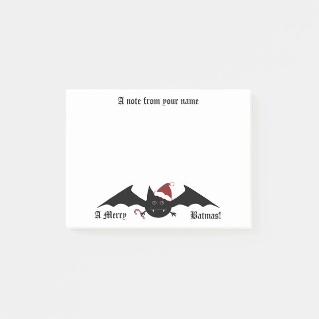 Gothic Merry Batmas niedlich Post-it Klebezettel (Vorderseite)