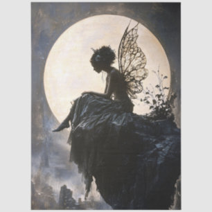 Gothic Mondlicht Feen Decoupage Seidenpapier
