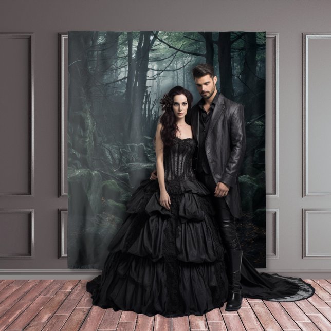 Gothic Moody Dark Forest Twilight Rock Path XLarge Wandteppich (Von Creator hochgeladen)