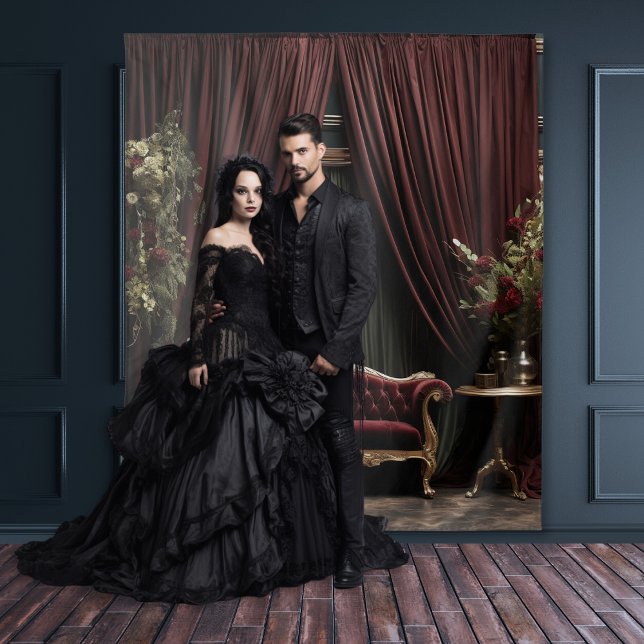 Gothic Moody Dark Viktorianisch Burgundy Green Par Wandteppich (Von Creator hochgeladen)