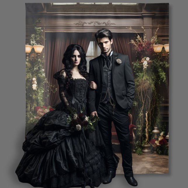 Gothic Moody Dark Viktorianisch Burgundy Parlor Wandteppich (Von Creator hochgeladen)