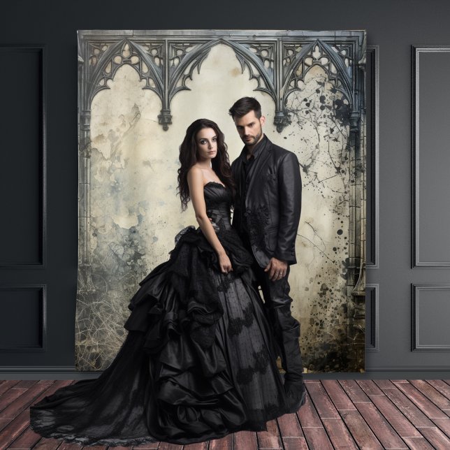 Gothic Moody Scenes Vintag Arches Creme & Black Wandteppich (Von Creator hochgeladen)