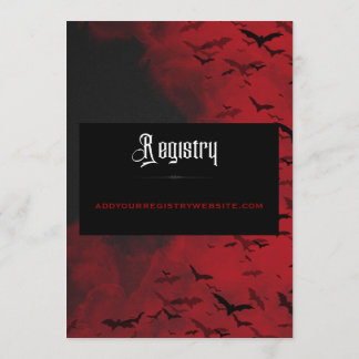 Gothic Moody Vampire Bat Bridal Dusche Einladung