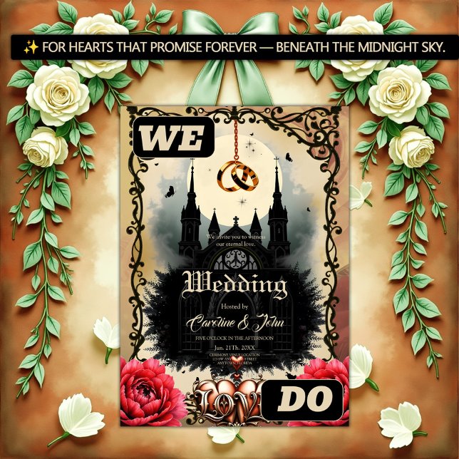 Gothic Moon – Ewige Liebe unter dem Mitternachtshi Einladung (Von Creator hochgeladen)