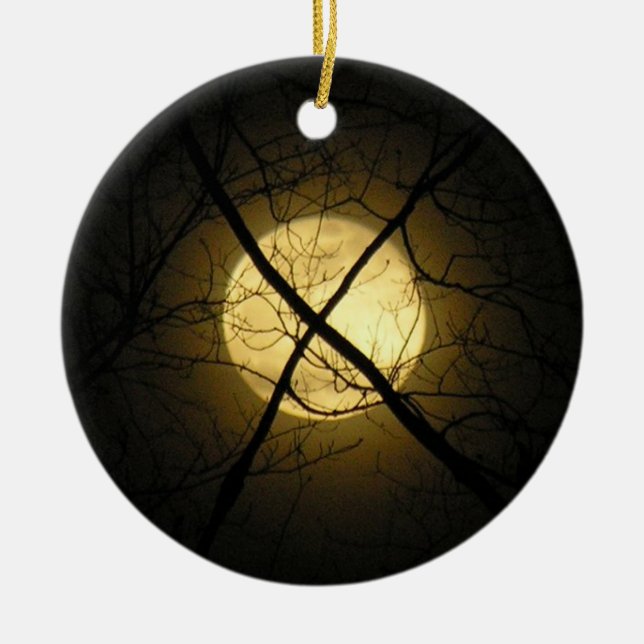 GOTHIC MOON KERAMIK ORNAMENT (Vorne)