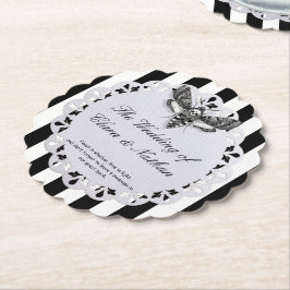 Gothic Moth Skull Wedding - Dunkles Elegant Untersetzer