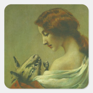 Gothic Mother and Child Surreal Aufkleber