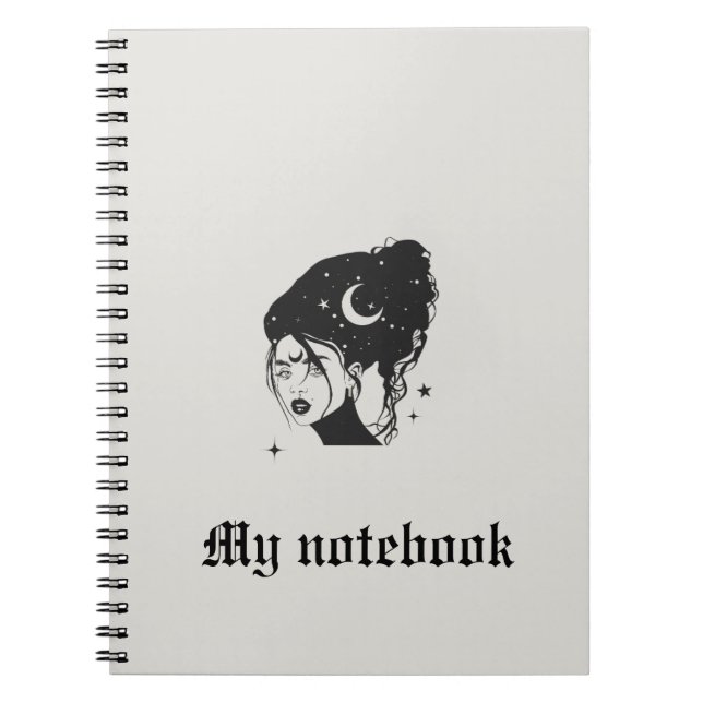 Gothic Muse Notebook - Dark Beauty Journal Notizblock (Vorderseite)