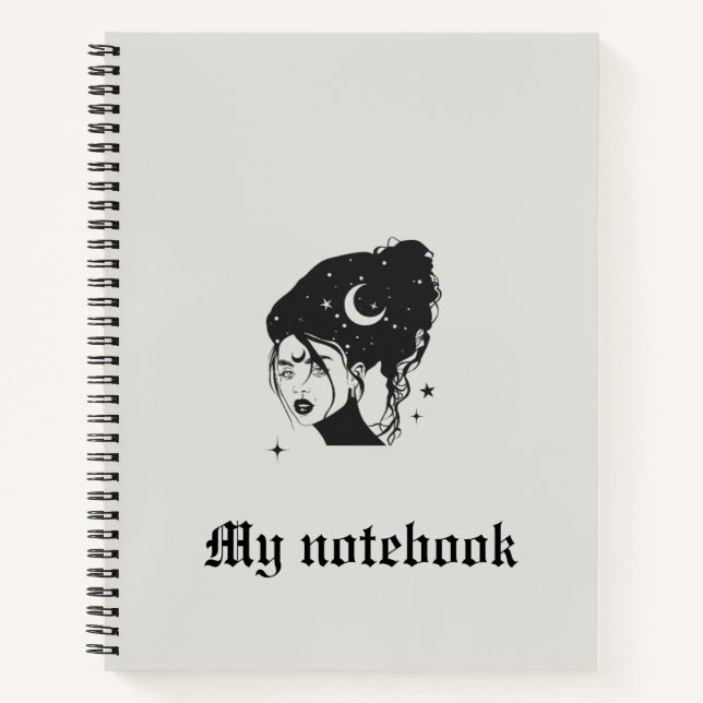Gothic Muse Notebook – Dark Beauty Journal  Notizbuch (Vorderseite)