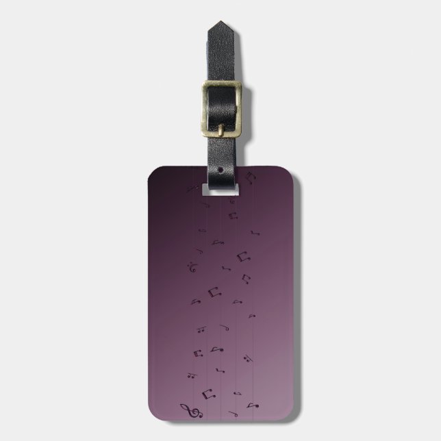 Gothic Musical Notes - Gepäckmarke Gepäckanhänger (Vorderseite vertikal)