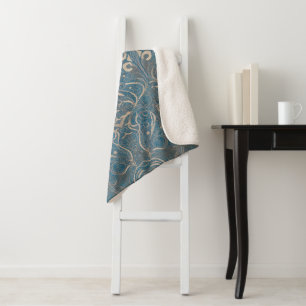 Gothic-Muster Blaues Sherpa-Decke Sherpadecke