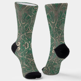 Gothic Muster Green Socks Socken