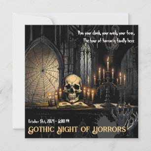 Gothic Nacht der Schrecken - Wage den Eintritt in  Einladung