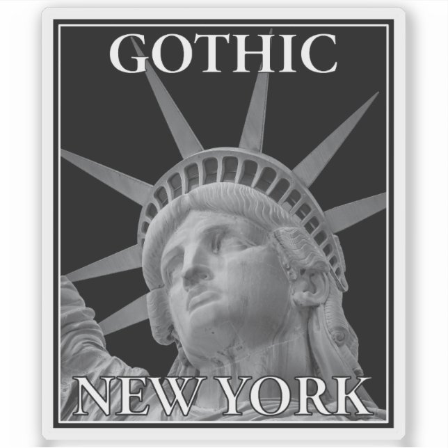 Gothic New York - v1 Aufkleber (Vorderseite)
