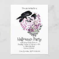 Gothic Nie mehr Raven Halloween-Party Einladung