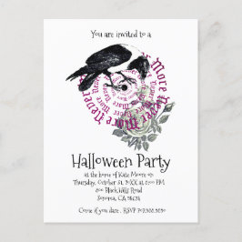 Gothic Nie mehr Raven Halloween-Party Einladung