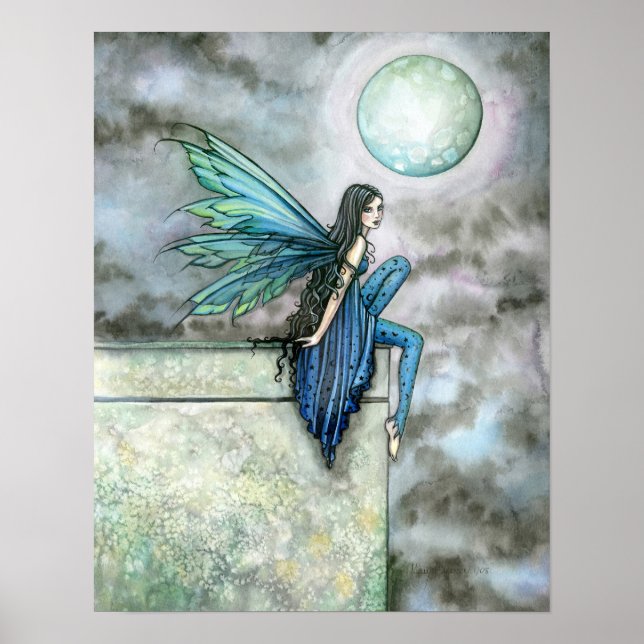 Gothic Night Fairy Art Poster Print (Vorne)