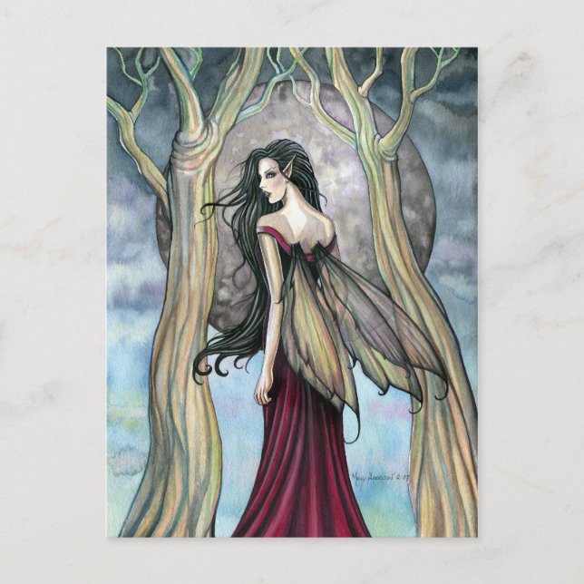 Gothic Night Fairy Postcard von Molly Harrison Postkarte (Vorderseite)