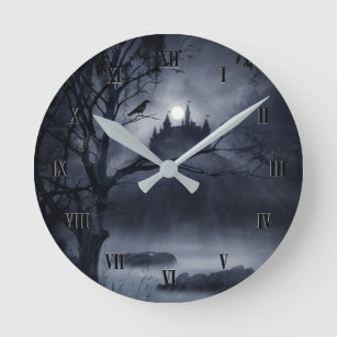 Gothic Night Fantasy Wall Clock Runde Wanduhr