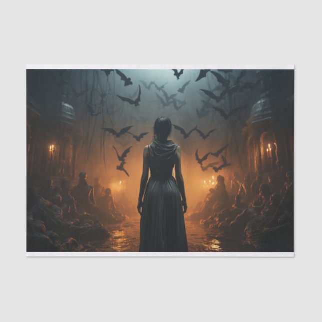 Gothic Nightmare Halloween Decoupage Seidenpapier (Vorderseite)