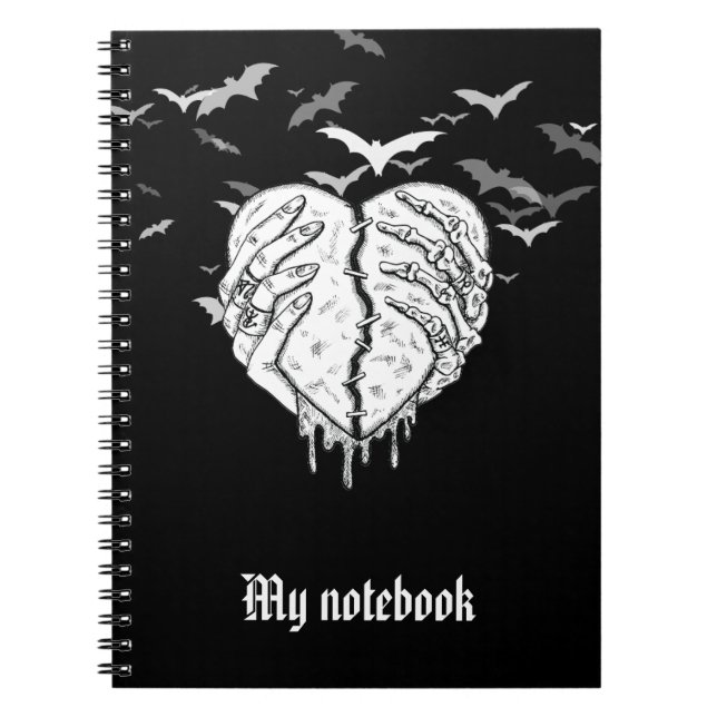 Gothic Notebook für Dark Ästhetik & Deep Ideas Notizblock (Vorderseite)