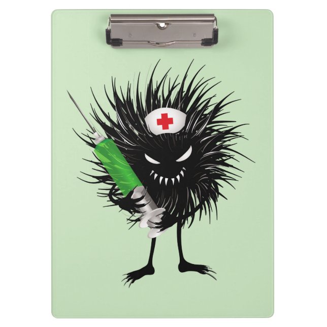 Gothic Nurse Funny Evil Creature Charakter Klemmbrett (Vorderseite)