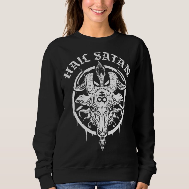 Gothic Occult Pentagram Leviathan Cross Baphomet H Sweatshirt (Vorderseite)