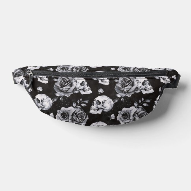 Gothic Occult Skull und Rose Bauchtasche (Ablage )