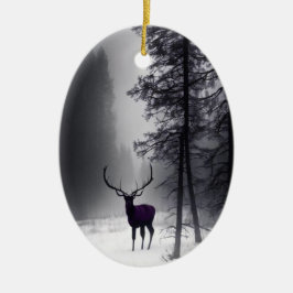 Gothic Ornament Elk in Woods