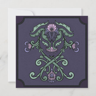 Gothic Ornamental Wappen Geburtstag Einladung