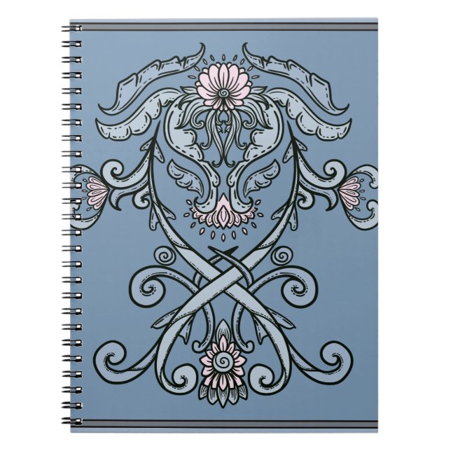 Gothic Ornamental Wappen Notizblock (Vorderseite)