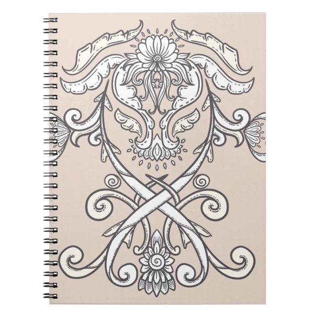 Gothic Ornamental Wappen Notizblock (Vorderseite)