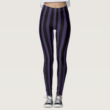 Gothic-Outcast, lila und schwarze Streifen Legging