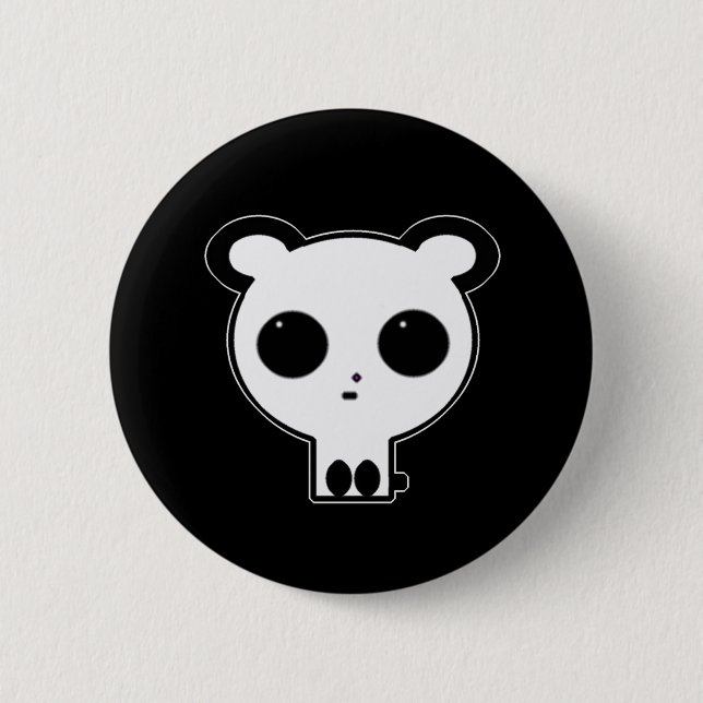 Gothic Panda Button Button Kawaii (Vorderseite)