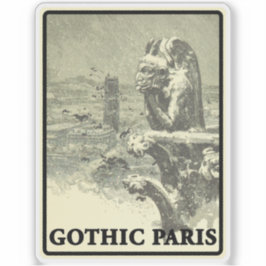 Gothic Paris - v2 Aufkleber
