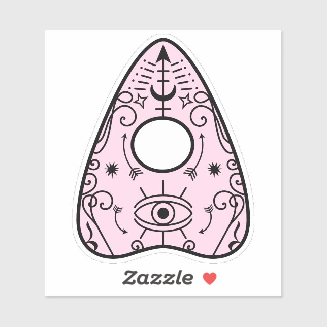 Gothic Pastel Pink Black Spirit Board Planchette Aufkleber (Blatt)