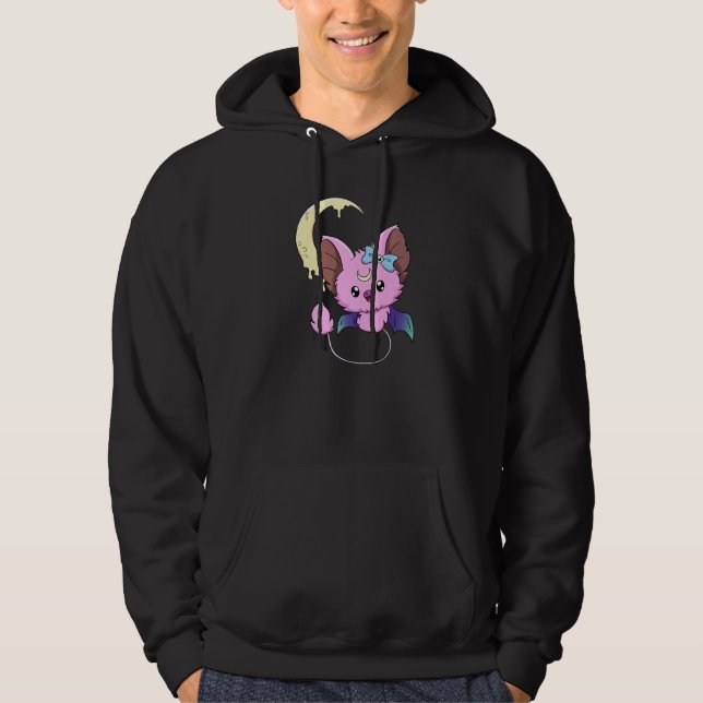 Gothic Pastel Teddy Bat Creepy Voodoo Premium_6 Hoodie (Vorderseite)