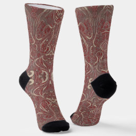 Gothic Pattern Red Socks Socken