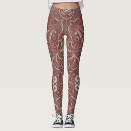Gothic Pattern Rote Leggings
