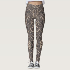 Gothic Pattern Schwarze Leggings
