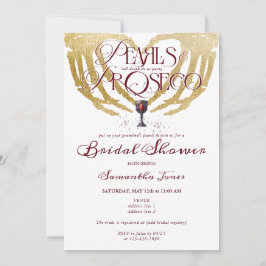 Gothic Pearls & Prosecco 'Bis zum Tod Brautparty Einladung