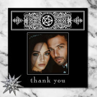 Gothic Pentagram Star Schwarz-weiß Wedding Foto