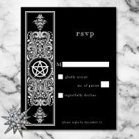 Gothic Pentagram Star Schwarz-weiß Wedding
