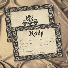 Gothic Pergament Mittelalterlich Bis Zum Tod Hochz RSVP Karte