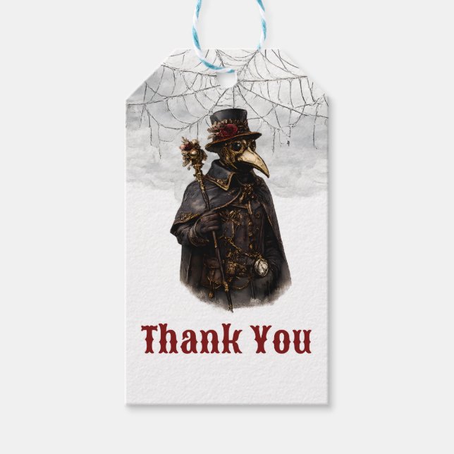 Gothic-Pestdoktor Dark Academia Dankeschön Geschenkanhänger (Vorderseite)